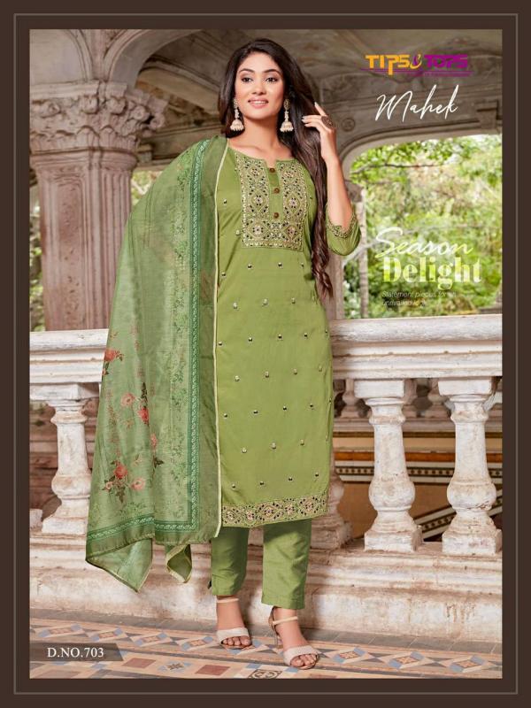 Tips Tops Mahek Vol 7 Chanderi Silk Designer Exclusive Readymade suit